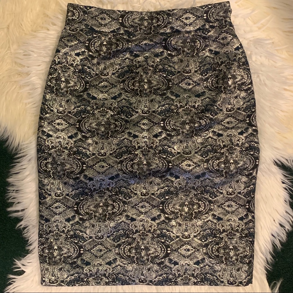 Metallic pattern Antonio Melani pencil skirt